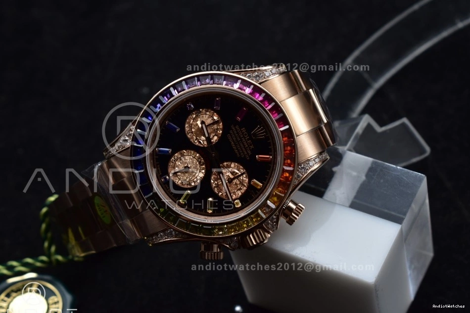 Dial ZF 116595RBOW Best Diamonds Bracelet SH Black Edition Durable Daytona RG 1:1 Rainbow 776 on 0811